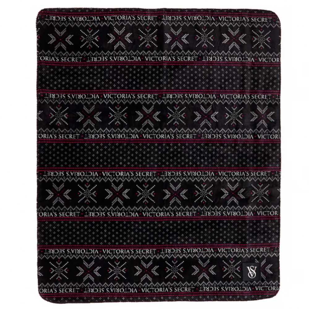 NEW Victoria's Secret Plush Fair Isle Blanket